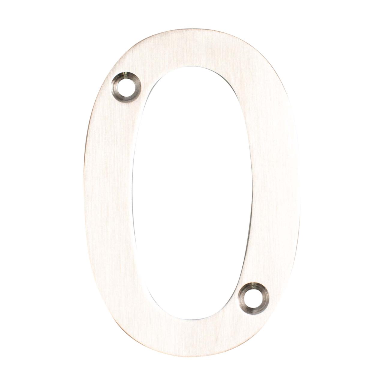 Husbogstav O m/skruehuller - 78 mm - Børstet