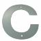 Husbogstav C m/skruehuller - 140 mm - Galvaniseret