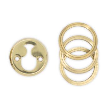 Rokoko universal cylinderring (indvendig) - 6-21 mm - PVD messing