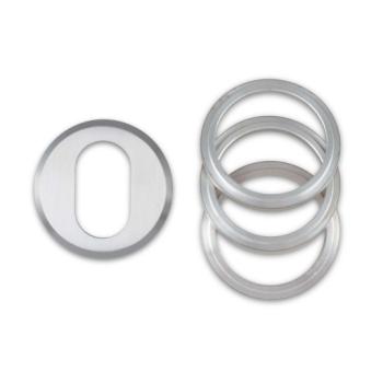 Oval universal cylinderring (udvendig) - 6-21 mm - Børstet