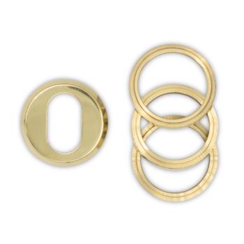 Oval universal cylinderring (udvendig) - 6-21 mm - PVD messing
