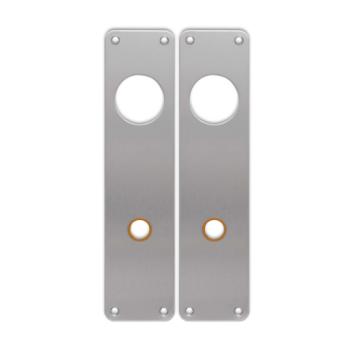 Langskiltesæt m/stort hul - CC 105 mm - Børstet