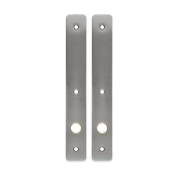 Langskiltesæt m/grebshul (smalprofil) - 230 mm - Børstet