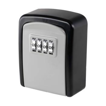 Nøgleboks m/kode - 95x75 mm - Sort/grå