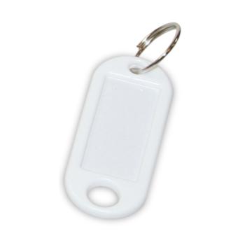 Nøglevedhæng - 50x20 mm - Hvid