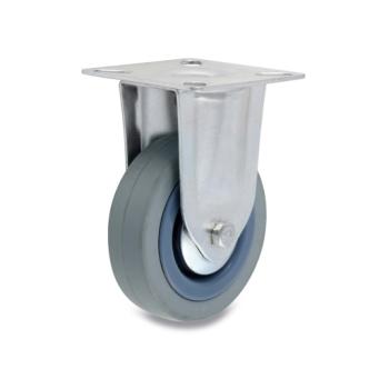 Møbelhjul m/plademontering - Ø75 mm - Elforzinket