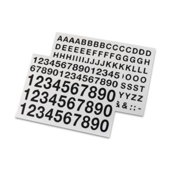 Selvklæbende tal og bogstaver - 13/26 mm - Sort